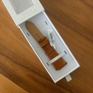 *NEW* MK Access brown croco leather watch band